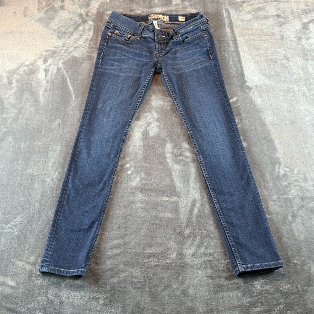 BKE Women's Jeans Stella Skinny Size 27R Low Rise Dark Wash‎